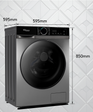 Super General SGW12800INVCMBS - 12kg/8Kg Front-Load Washer-Dryer
