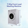Super General SGW7560INV - 7.5kg Front-Load Washing Machine