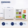 Super General SGR035HE - 50L Single-Door Compact Refrigerator