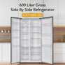 Super General SGR710SBSSSE - 600L Side-By-Side Refrigerator