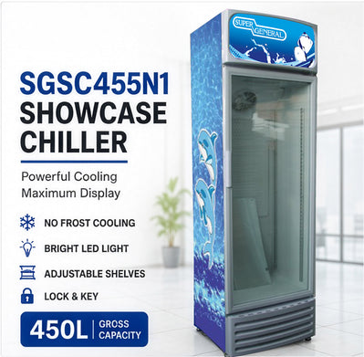 Super General SGSC455N1 - 450L Single-Door Chiller