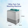 Super General SGW1800 - 18kg Twin-Tub Semi Automatic Washing Machine