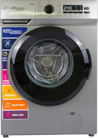 Super General SGW6250NLEDS - 6kg Front-Load Washing Machine